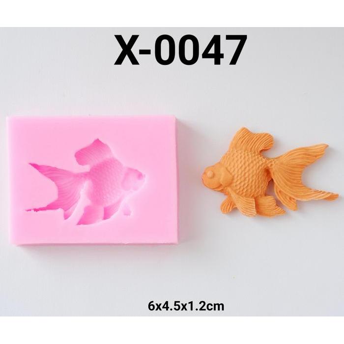 X-0047 Cetakan silikon puding coklat fondant ikan mas ikan koki