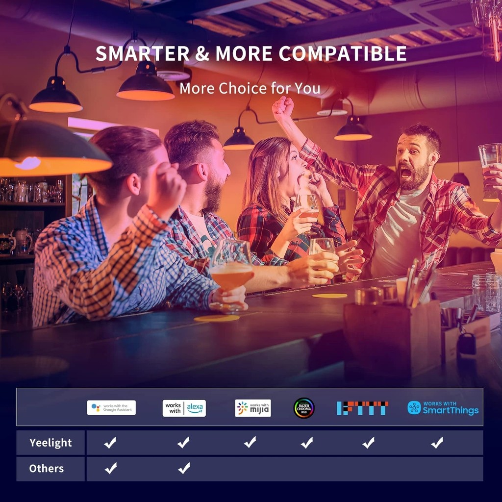 Global Version Yeelight Smart LED Bulb W3 E26 WiFi Connection Dimmable Voice Control Compatible with