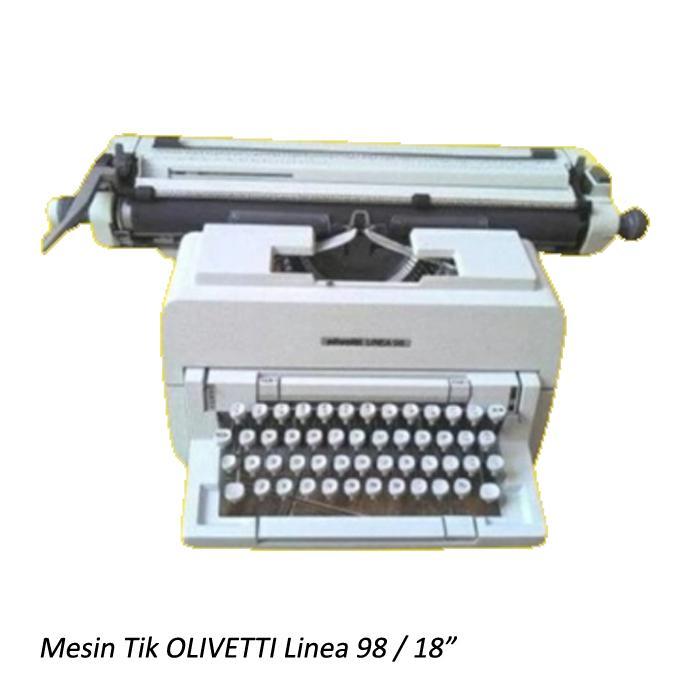Mesin Tik OLIVETTI Linea 98 Mesin Ketik Manual Ukuran A3 18" inch