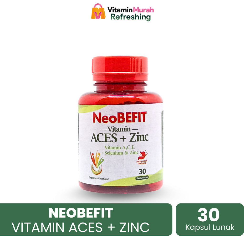NeoBEFIT Vitamin A C E Selenium + ZINC ISI 30 & 100 KAPSUL LUNAK
