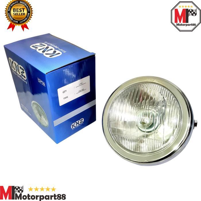 Head Lamp Knz Reflektor Lampu Depan Assy Yb100 Yb 100 Chrome Knz Premium