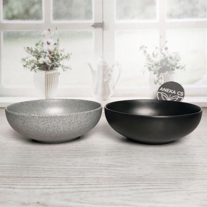 Stone Mangkok Ceper 7 inch - Mangkok Bakso - Golden Dragon W7107A