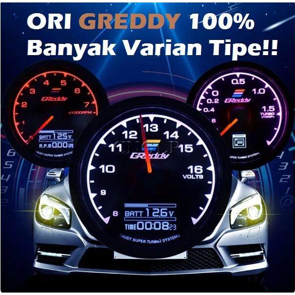 Tachometer Greddy Ori Indikator Mobil Lcd Gauge Greedy Takometer