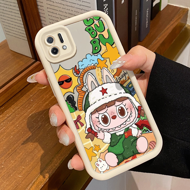 Casing Hp OPPO A16K OPPO A16E Case Casing Boneka Pola Kasus cermin tangga Kasus ponsel HP Kasing Sil