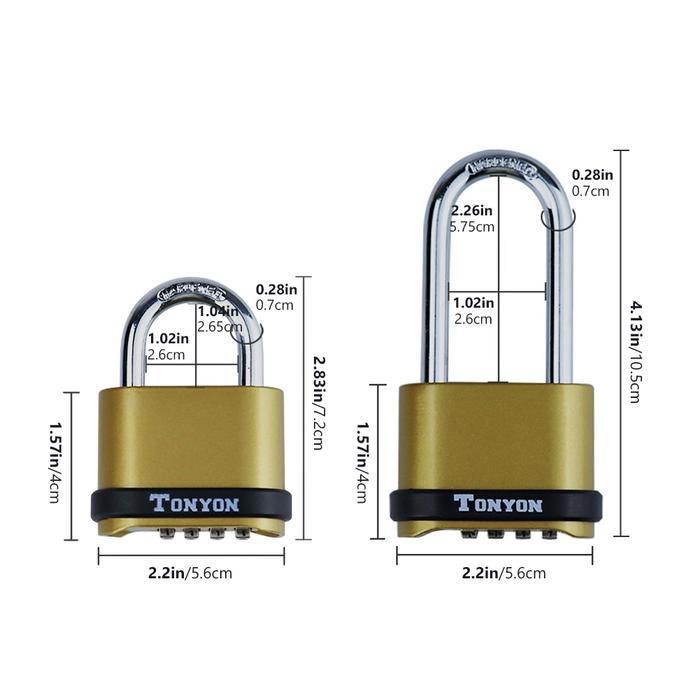Gembok Kode Kombinasi 4 Digit Anti Air untuk Keamanan Tinggi, Gembok Pintu dan Pagar Rumah Anti