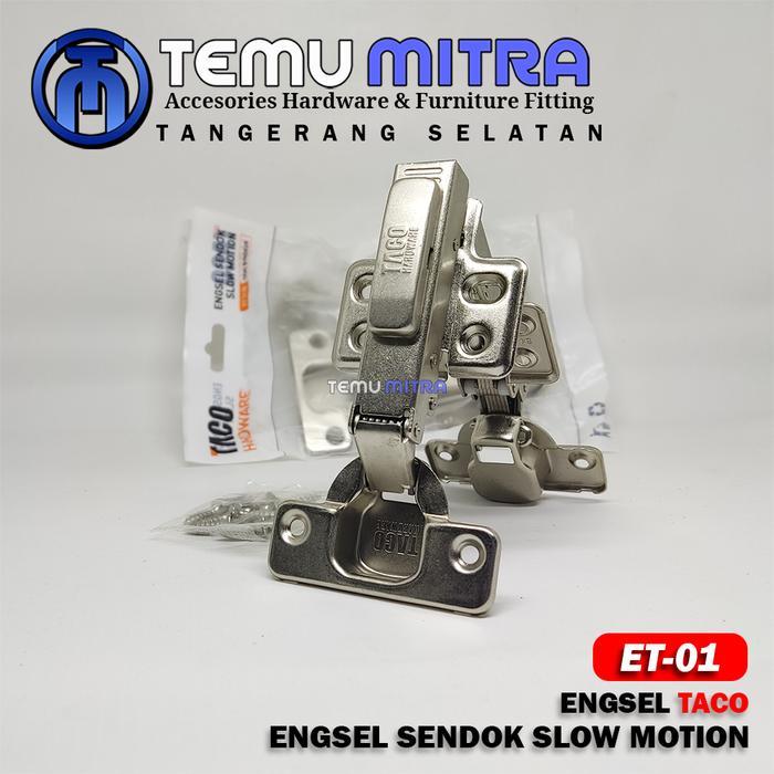 1 DUS Engsel Sendok TACO ET-01, Promo Engsel Sendok TACO Hidrolik Slowmotion, Soft Close