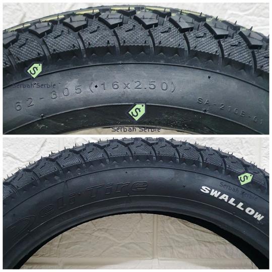 Ban Luar Sepeda 16X2.50 16X3.0 Swallow 16 X 2.50 3.0 250 30 16X250 16X30 Deli Tire Fat Bike Sepeda
