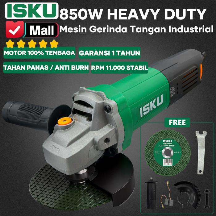 [] ISKU Mesin Gerinda Tangan 850W 600W 500W Angle Grinder Multifunction/Hand Grinding Machine Angle