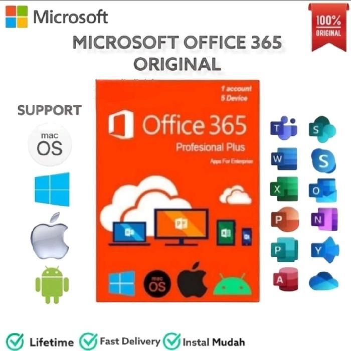 Microsoft Office 365 Original Lifetime 5 Divice