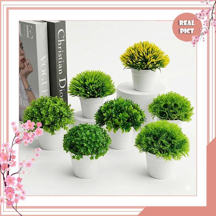 UNICO / COD / Pot Tanaman Hias Mini / Pot Bunga Bonsai Hias Plastik / Tanaman Hias Plastik Palsu