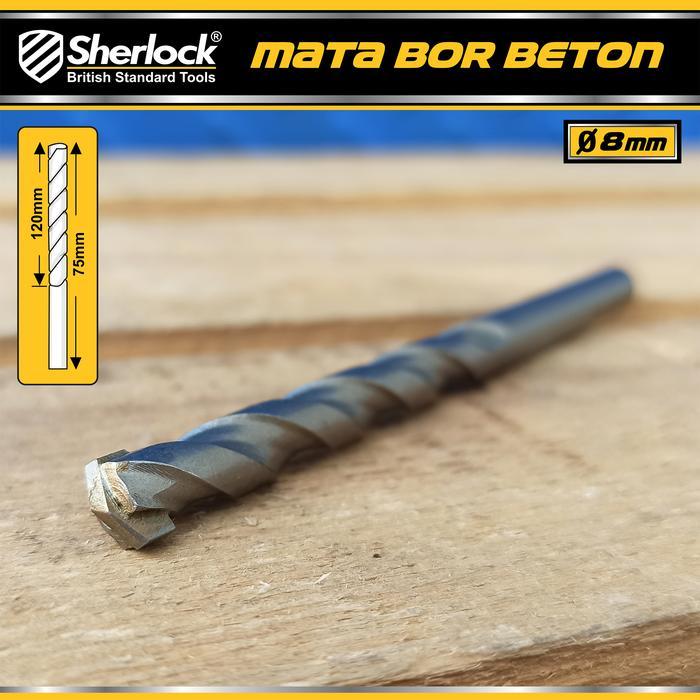 Mata Bor Beton Tct 8 Mm ( Mata Terbuat Dari Tungsten Carbide Tips)
