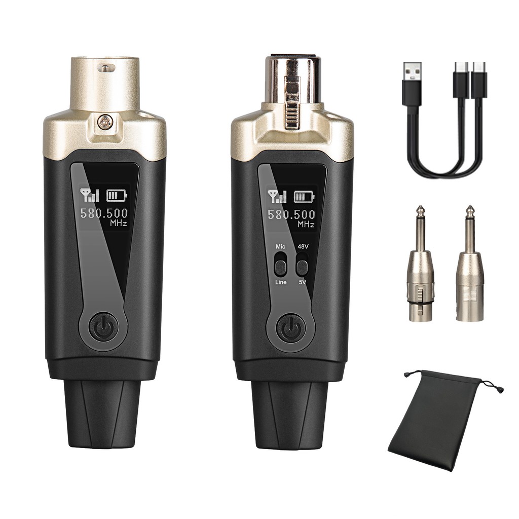 Wireless Microphone System XLR Converter Audio Transmission Wireless XLR Transmitter and Receiver