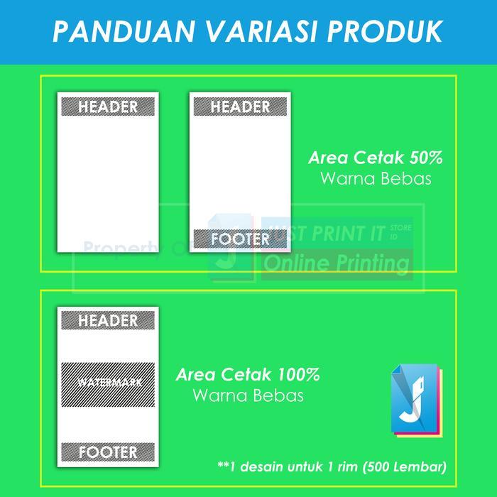 "New" Print / Cetak Kop Surat Berwarna HVS 80gr A4