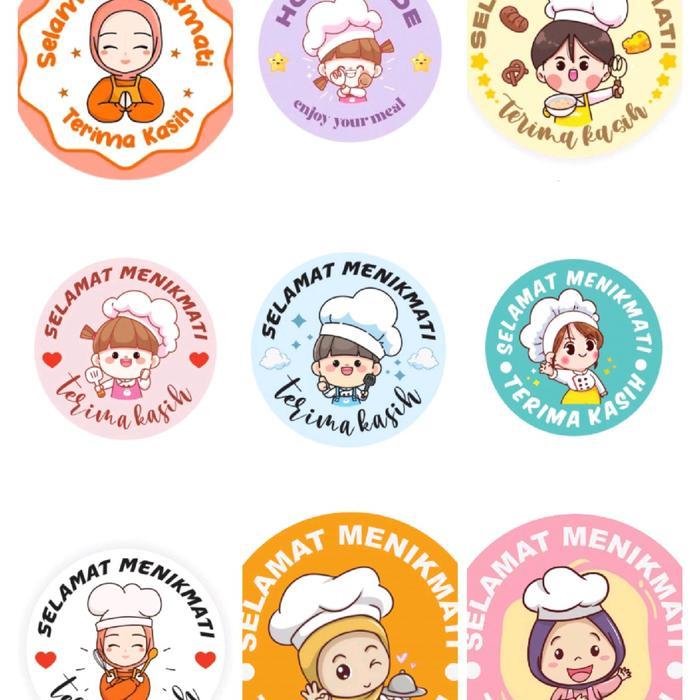 "New" Sticker 1roll 500pcs Selamat Menikmati / Stiker Selamat Menikmati