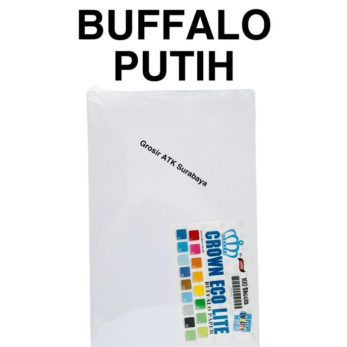 KERTAS BUFALO PUTIH / Sampul Cover Jilid Bufalo Buffalo BC Folio F4 Warna Putih Folio F4 Polos