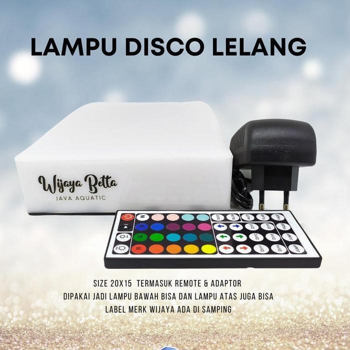 Lampu Disco Lelang Cupang size 20x15 termasuk remot dan adaptor