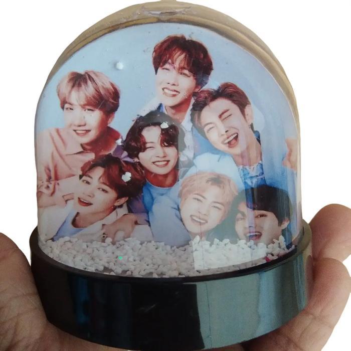 Bingkai foto glitter snowball snowglobe custom