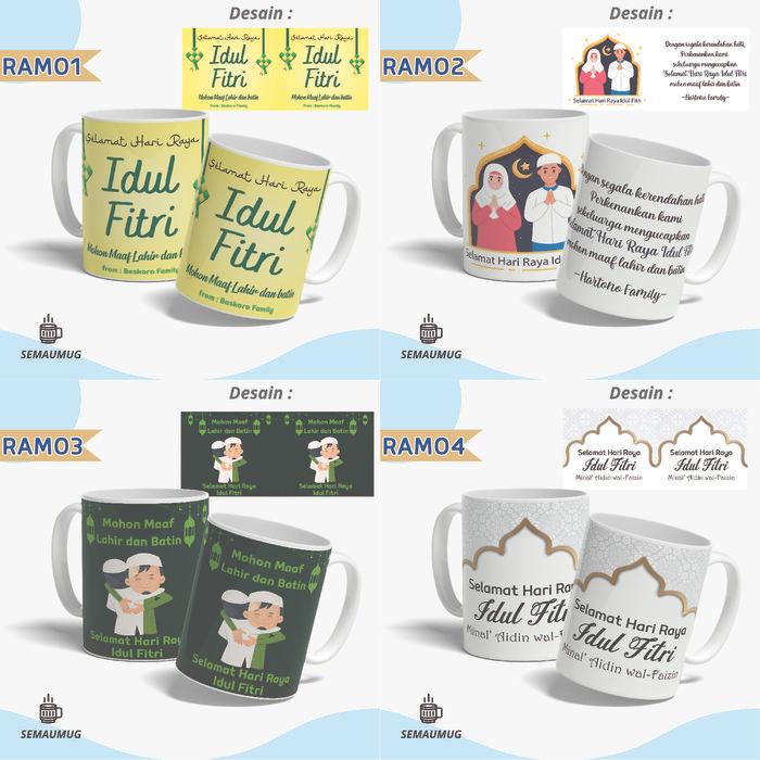 MUG IDUL FITRI HAMPERS RAMADHAN HARI RAYA GELAS CANGKIR MUG CUSTOM