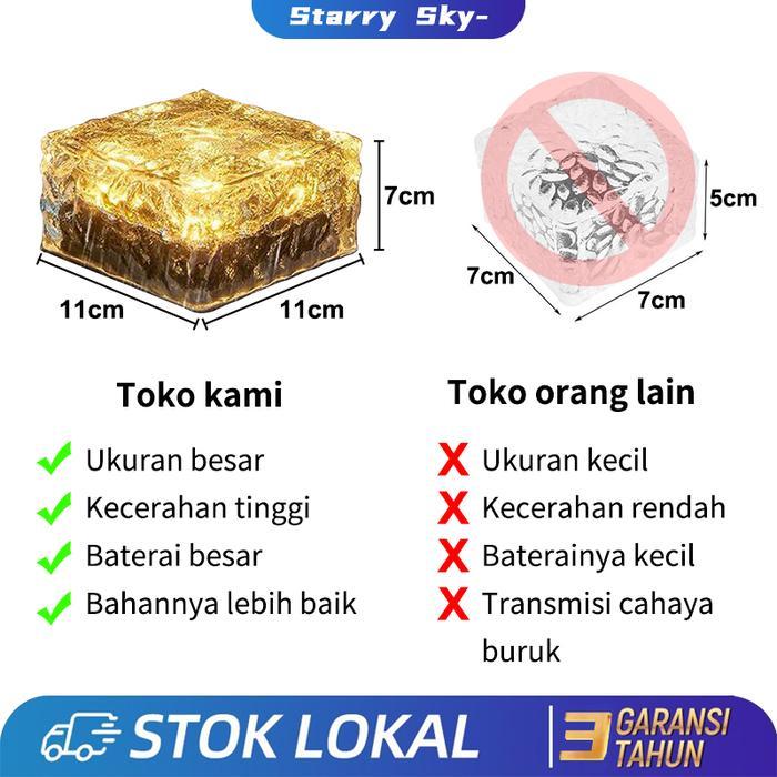 Lampu Taman Lampu Tangga Lampu Taman Solar LED Outdoor Kristal