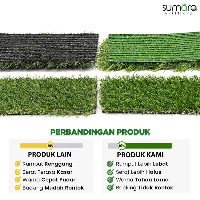 Rumput sintetis jepang 2 cm Karpet Rumput Sintetis Dekorasi Hijau