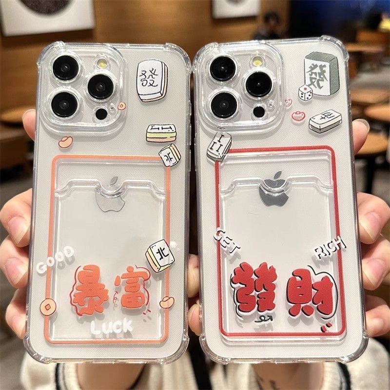 Lucky Mahjong Treasure Casing Iphone 17 Pro Max 14 Pro Ip 11 12 13 15 Plus 16 16E Kbk 2025 Case Hp U