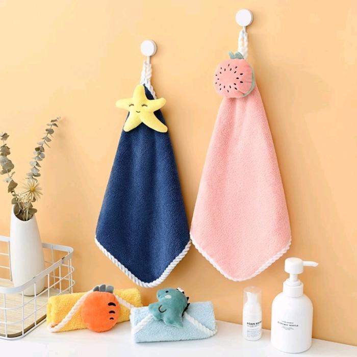 Kain Lap Tangan Gantung Handuk Serbet Karakter Lucu Unik Hand Towel