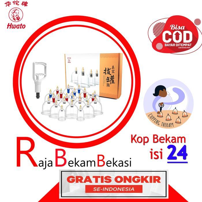 Ready Alat Bekam isi 24 Kop Hwato - Bekam Kop isi 24 Hwato Gratis Alat Kerok Badan