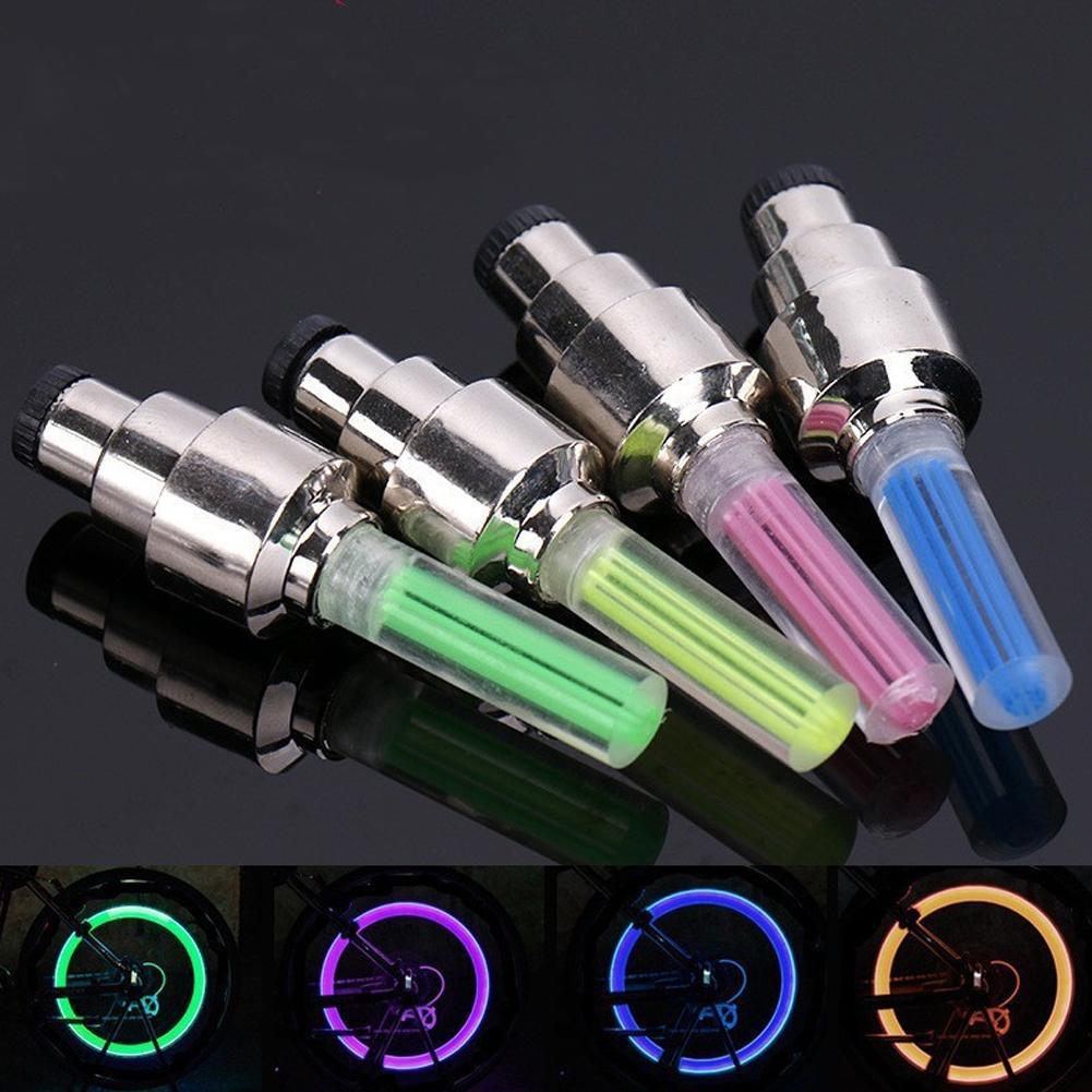 2Pcs Neon Spoke Lights Led Light Tire Vae Cap Flashlight Wheel Spoke Car Motorcycle Accessories