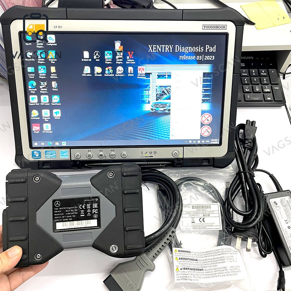 DISKON CFD1 CF-D1 Laptop Multiplexer MB Star C6 DoIP VCI WiFi Xentry software Full Set Car truck Dia