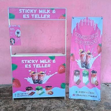 Booth Portable Aluminium Usaha Sticky Milk
