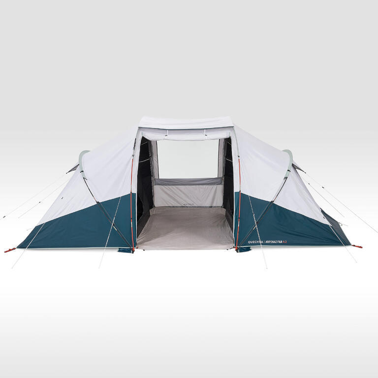 Tenda Camping Arpenaz 4.2 (2 Kamar Tidur) Fresh & Black- Biru