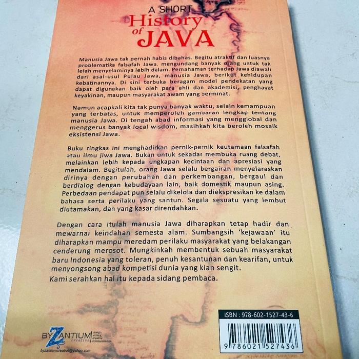 ( ORIGINAL ) BUKU SEJARAH / SASTRA / A SHORT HISTORY OF JAVA / SEJARAH SINGKAT TENTANG PULAU JAWA,