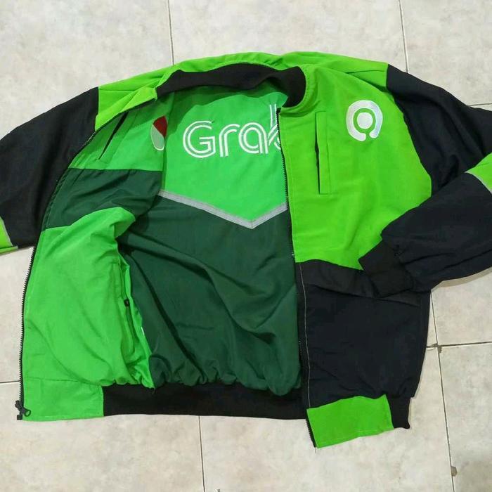 sar Jaket Bolak Balik Grab+Gojek Bahan Berkualitas Full Bordir Terlaris No.1