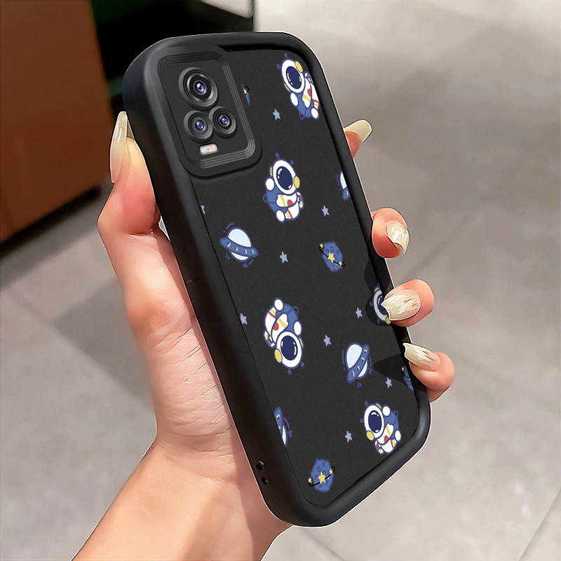 Casing Hp VIVO V20 VIVO V20 Pro Case Casing Memotong astronot pola Kasus tangga mata langit HP Kasin