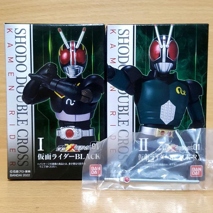 SHODO-XX (Double Cross) KAMEN RIDER 01 [2/SET] Masked Rider BLACK & RX with Revolcane 100mm 1-18