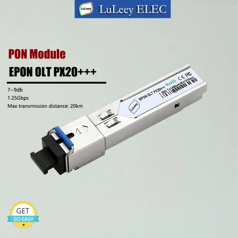 9db EPON GBIC Optical Fiber Module SC EPON OLT SFP 7db Px20+++ 20km 1.25G OLT Equipment Compatible B