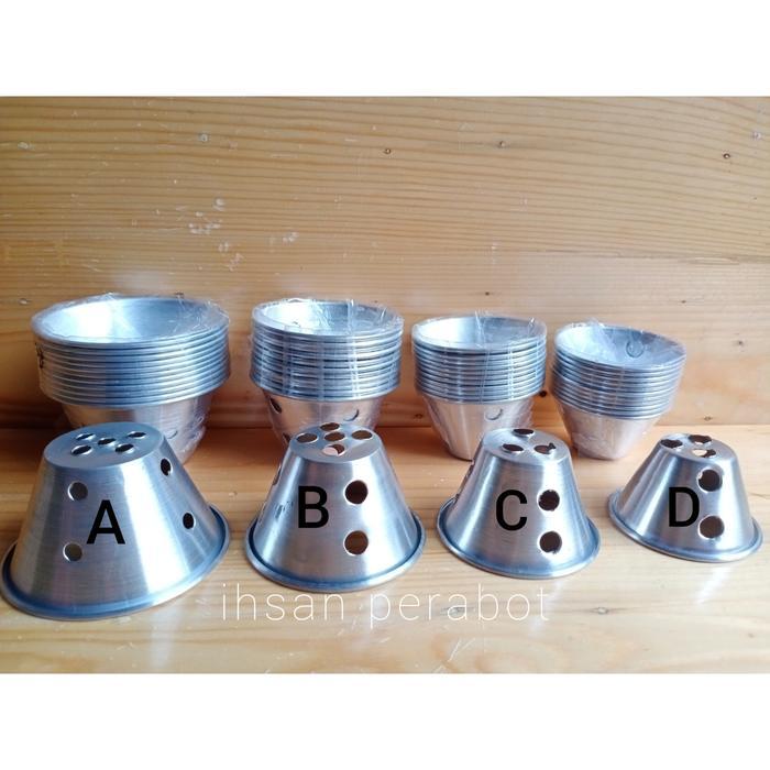 Cetakan BoluKukus / Loyang Bolu Kukus / Aluminium / Kue / 4uk isi 12
