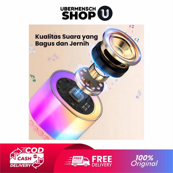 [Us] Speaker Karaoke Bluetooth K52 Premium Dual Mic Dengan Efek Pengubah Suara Portable Bluetooth