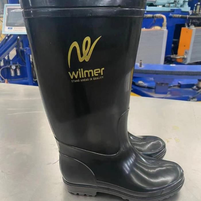 (COD) Sepatu Boot Karet Hitam Panjang Wilmer Sepatu Boot Safety Boot Karet