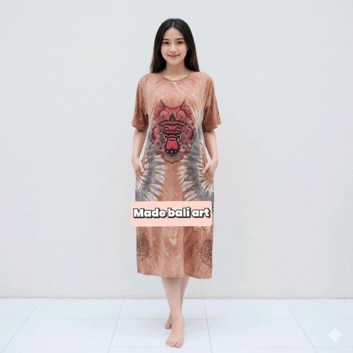 Daster Kaos Abstrak Jumbo Ld 120 Daster Barong Bali Jumbo Daster Bali Wanita Santai Bahan Katun
