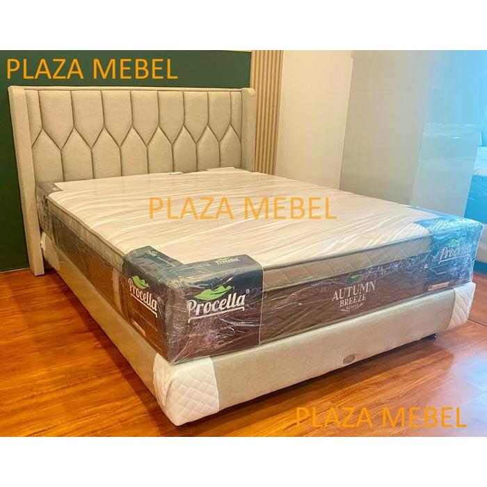 Divan + Sandaran HALTIA Procella ( TANPA KASUR ) / Bed Divan + Headboard ONLY - DV + HB 160x200
