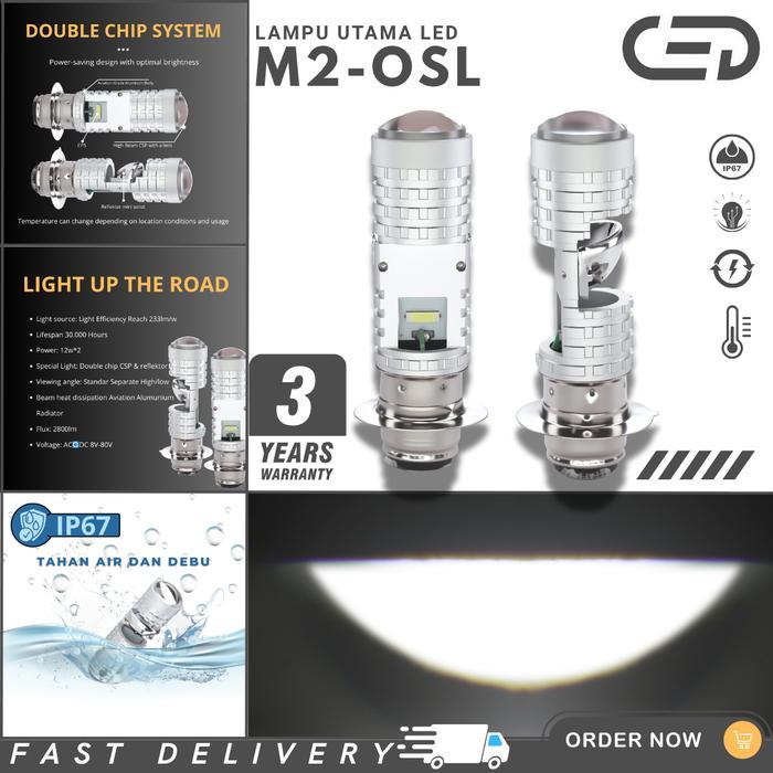 CedLampu Utama Led H6 Laser Senja Hi-Lo Ac Dc Lampu Depan Motor Bebek H6 Lampu Utama Motor Matic H6
