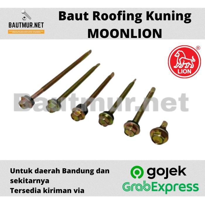 Sekrup Roofing Kuning 12x70Baut Ruping 7cm Moon Lion 100pc