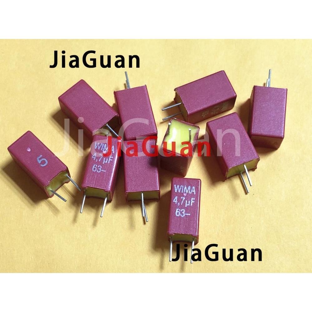 NEW 10PCS NEW RED WIMA MKS2 4.7UF 63VDC 475/63V PCM5 hot sale 4700nf 4.7u 63v MKS2C044701M00JSSD