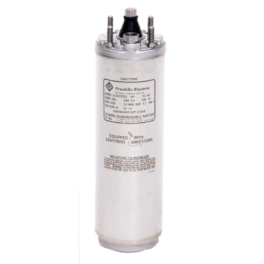 Submersible Motor Franklin 4" 1 HP, 1 Phase + Control Box