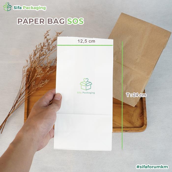 Kantong Kertas Kentang Goreng Kantong Kertas Roti Burger Bungkus Kertas Coklat Makanan Fried Chicken