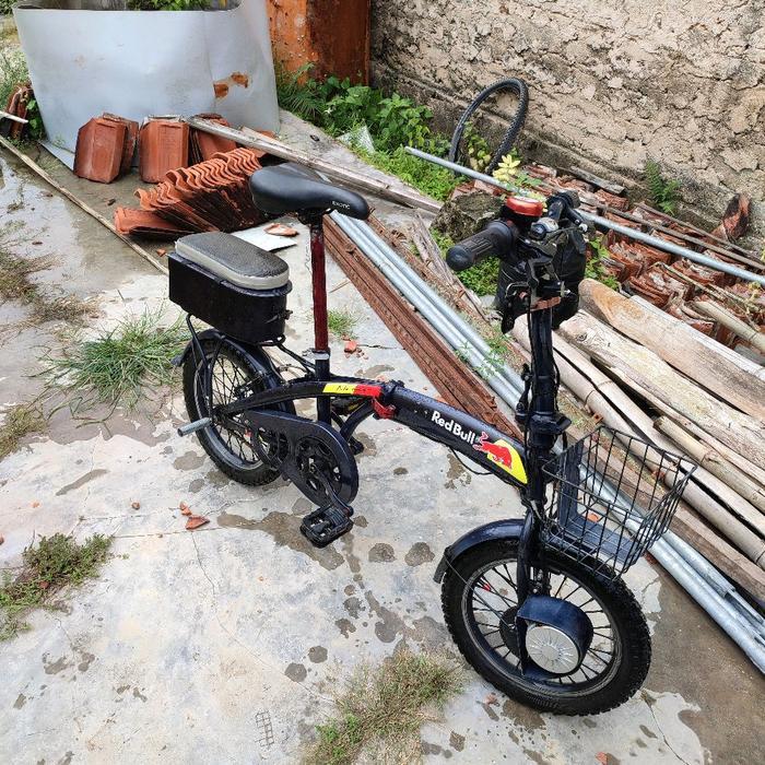 ebike sepeda listrik 24V 250W  sepeda lipat seken baru rakit siap pakai siap nego