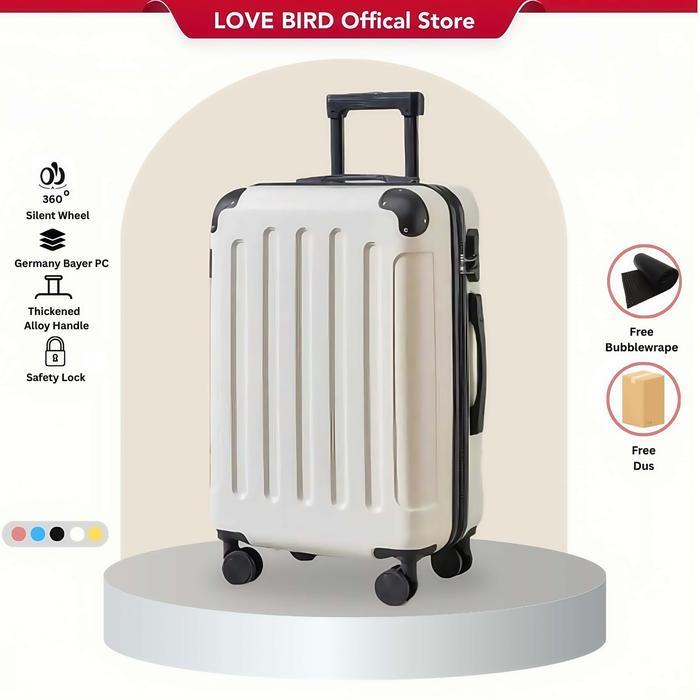 ASLI Love bird Koper 24 Inch jumbo 20 / 22 inch Kabin Bagasi Koper Tas Travel besar anak Beroda
