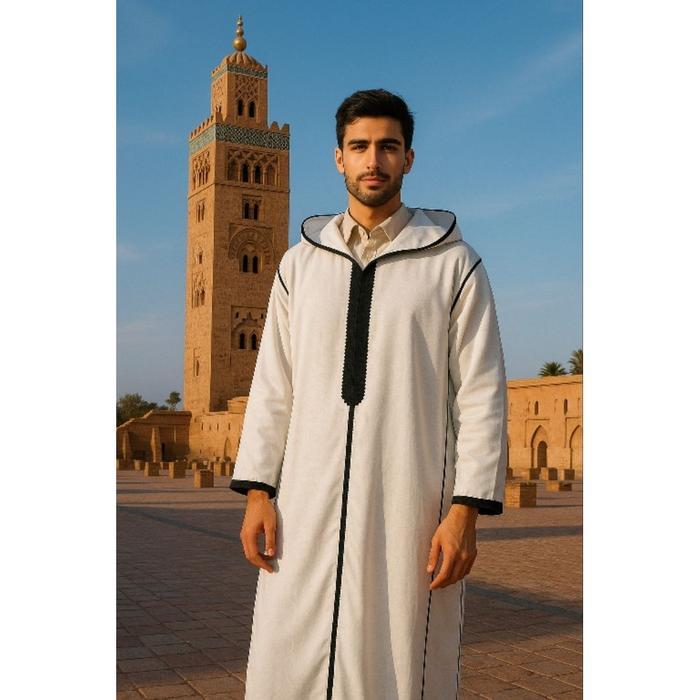 Promo- Terlaris Djellaba.Id Gamis Umroh Baju Muslim Jubah Sholat Hoodie Jalabah Kapucong Maroko Pria