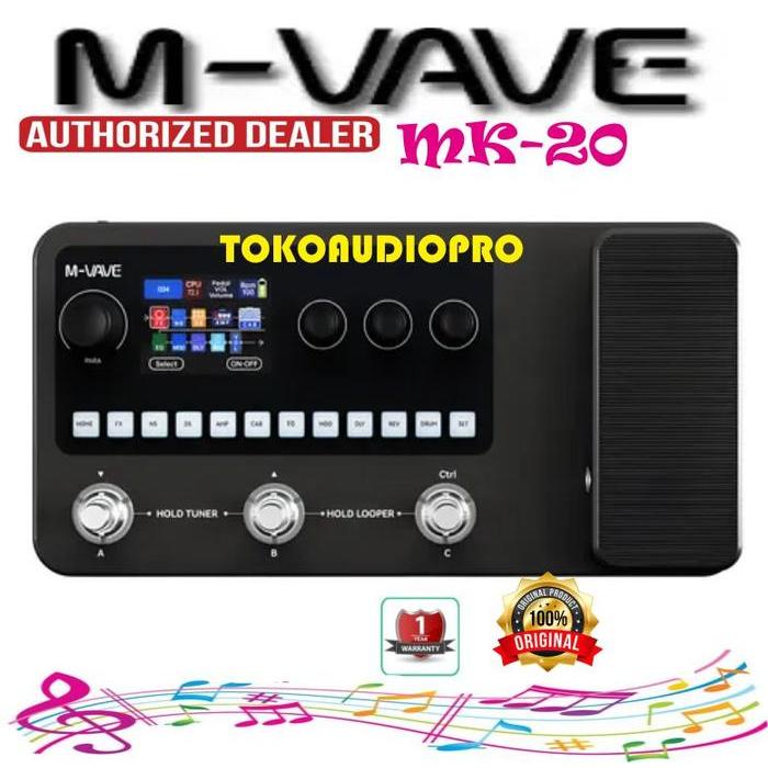 M-Vave Mk-20 Multi Effect Guitar Processor Mvave Mk20 Usb Multi Efek Gitar Co